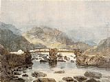 Thomas Girtin Wall Art - Bridge near Beddgelert (Snowdonia)